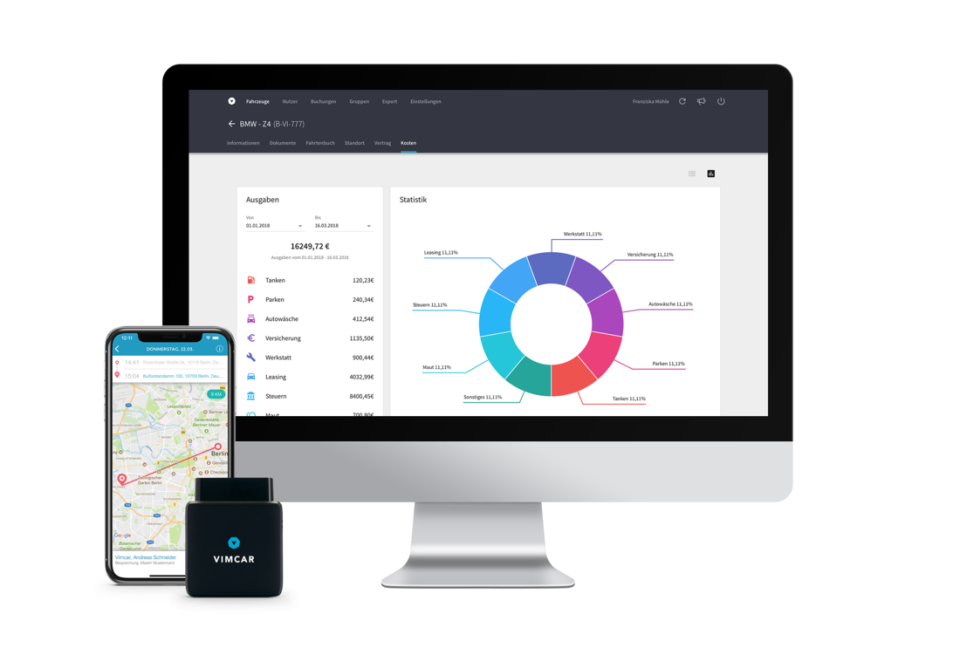 screenshot of Vimcar Fleet